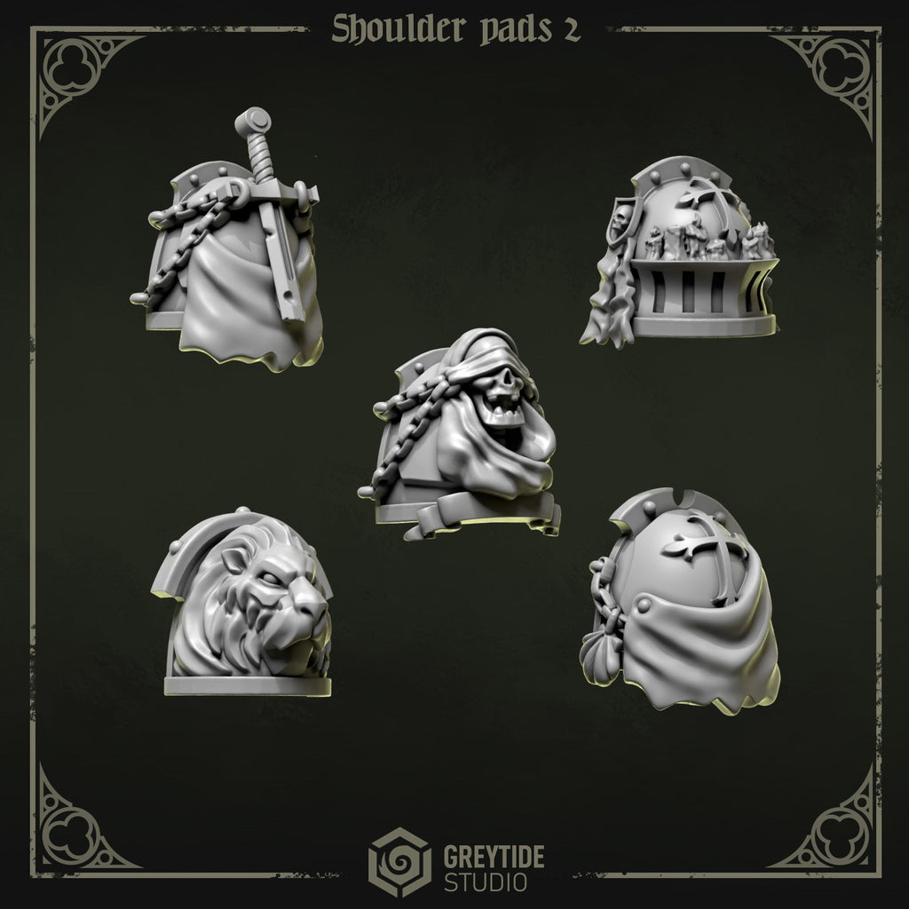 Shoulder Pad Pauldrons 1 | Eternal Pilgrims | Conversion Bits For 28mm 32mm Sci-fi Marines