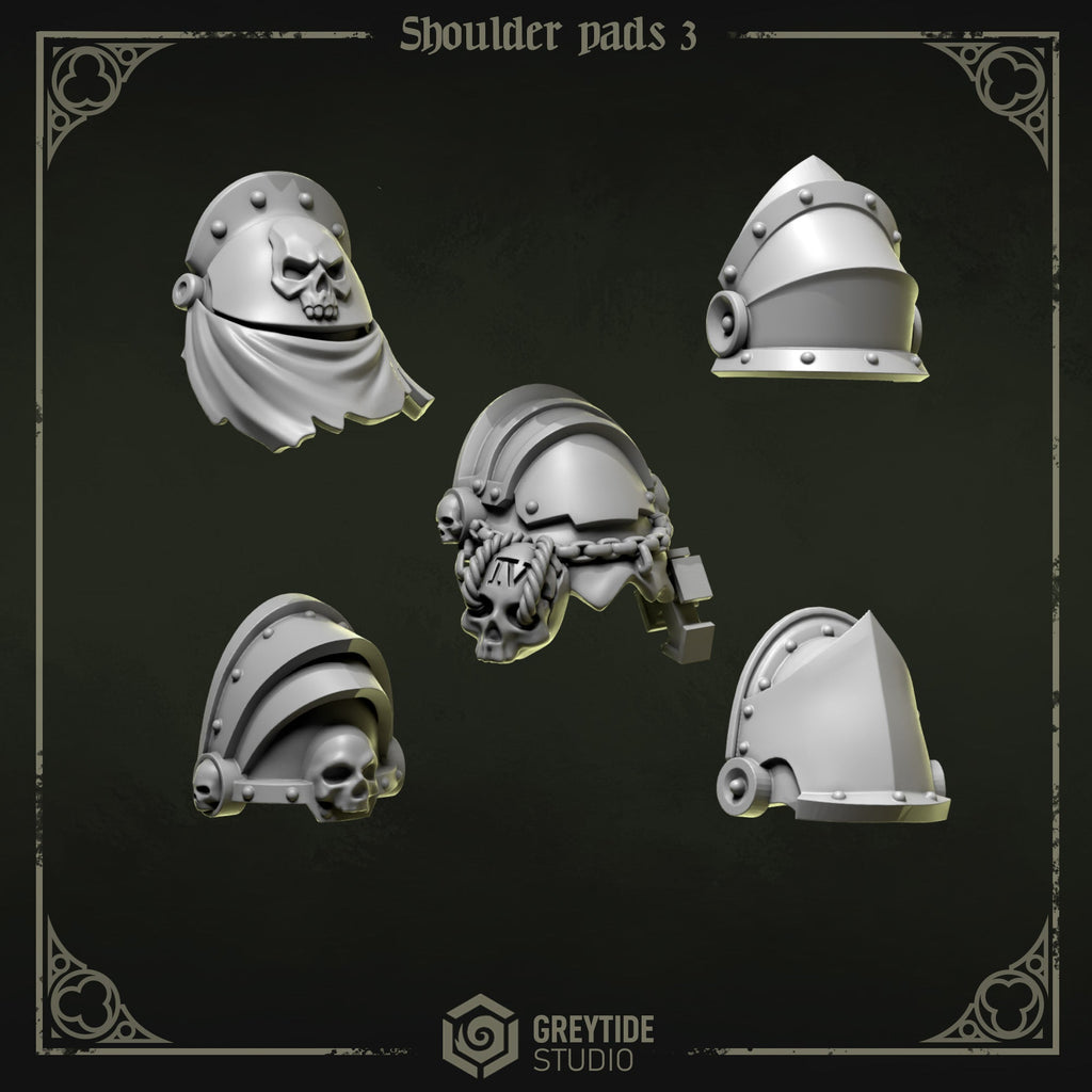 Shoulder Pad Pauldrons 3 | Eternal Pilgrims | Conversion Bits For 28mm 32mm Sci-fi Marines