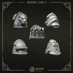 Shoulder Pad Pauldrons 5 | Eternal Pilgrims | Conversion Bits For 28mm 32mm Sci-fi Marines