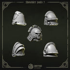 Shoulder Pad Pauldrons 7 | Eternal Pilgrims | Conversion Bits For 28mm 32mm Sci-fi Marines