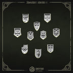 Shoulder Heraldry Shields | Eternal Pilgrims | Conversion Bits For 28mm 32mm Sci-fi Marines