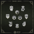 Shoulder Heraldry Shields | Eternal Pilgrims | Conversion Bits For 28mm 32mm Sci-fi Marines