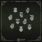 Shoulder Heraldry Shields | Eternal Pilgrims | Conversion Bits For 28mm 32mm Sci-fi Marines