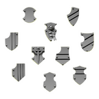 Shoulder Heraldry Shields | Eternal Pilgrims | Conversion Bits For 28mm 32mm Sci-fi Marines