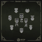 Shoulder Heraldry Shields | Eternal Pilgrims | Conversion Bits For 28mm 32mm Sci-fi Marines