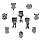 Shoulder Heraldry Shields | Eternal Pilgrims | Conversion Bits For 28mm 32mm Sci-fi Marines