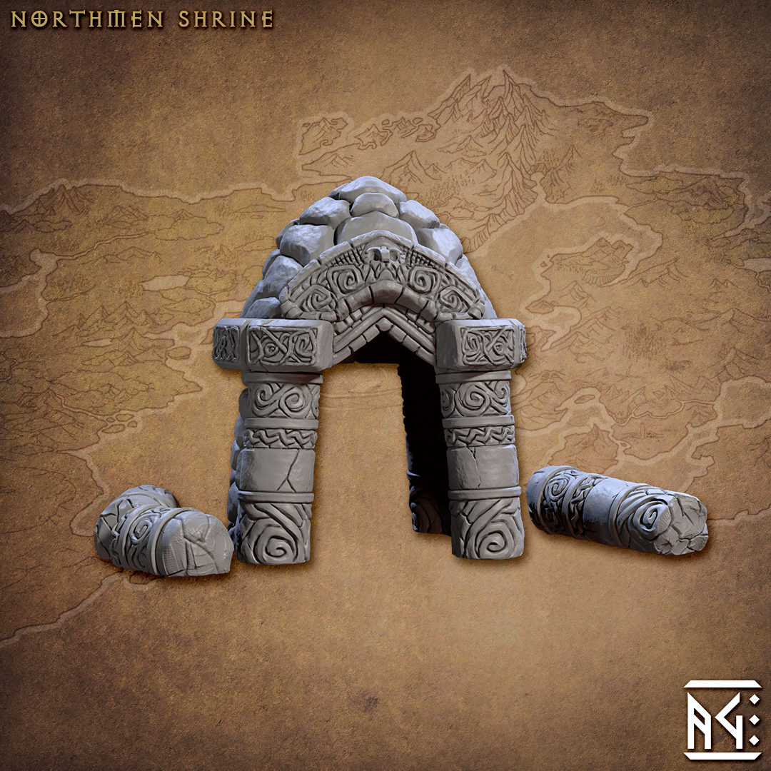 Norseman Shrine | Skutagaard Northmen Saga | Fantasy D&D Miniature | Artisan Guild