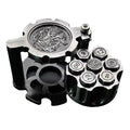 Hexchamber | Ancient Silver | Bullet Dice Set with Spinning Revolver Case