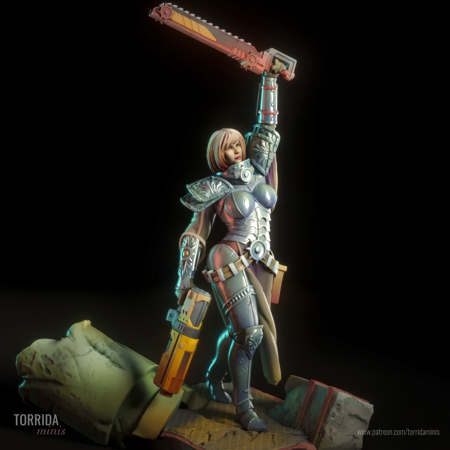 Sister of Purity | Pin-Up Statue Fan Art Miniature Unpainted | Torrida Minis