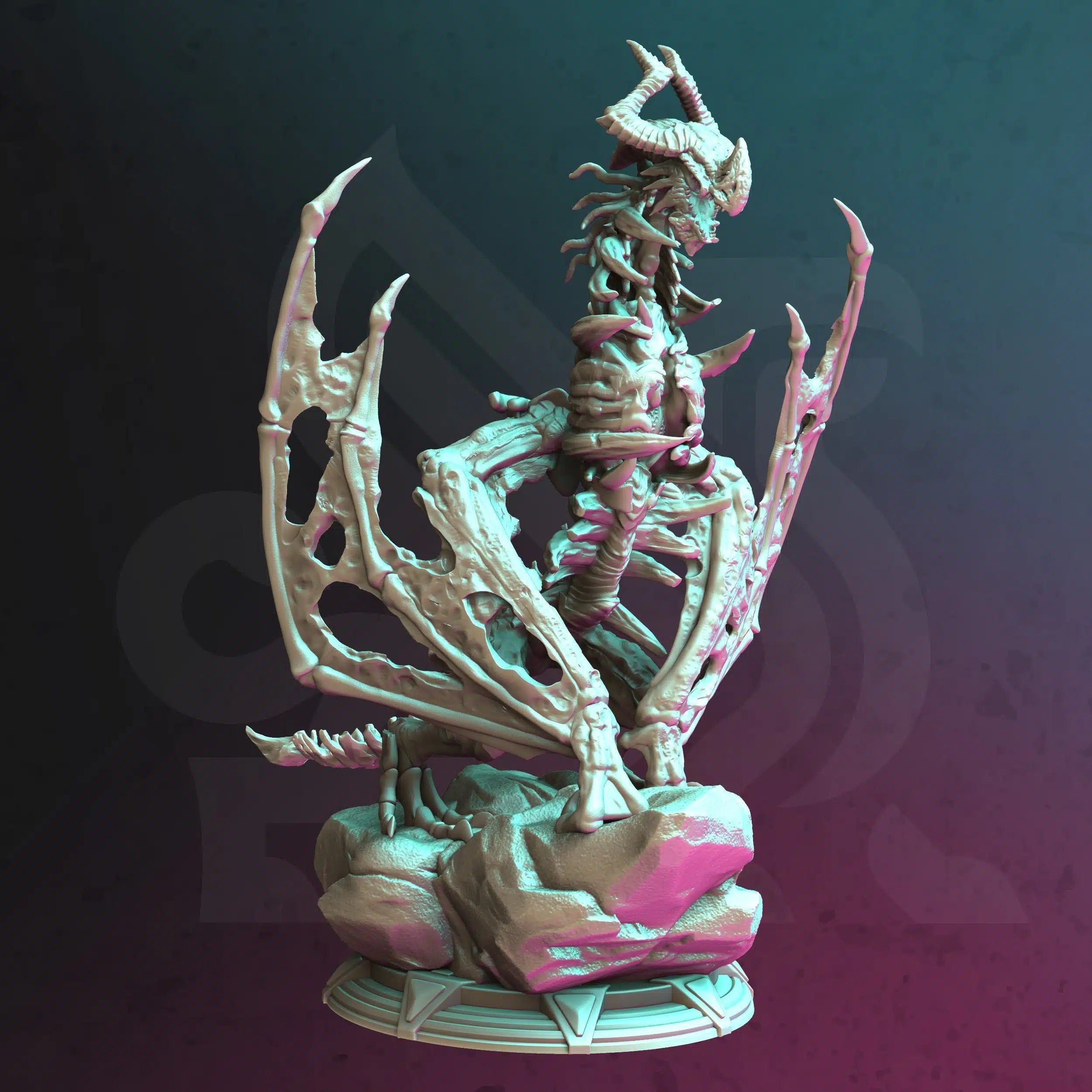 Skildanir the Dracolich - 3D Monster Dragon Miniature