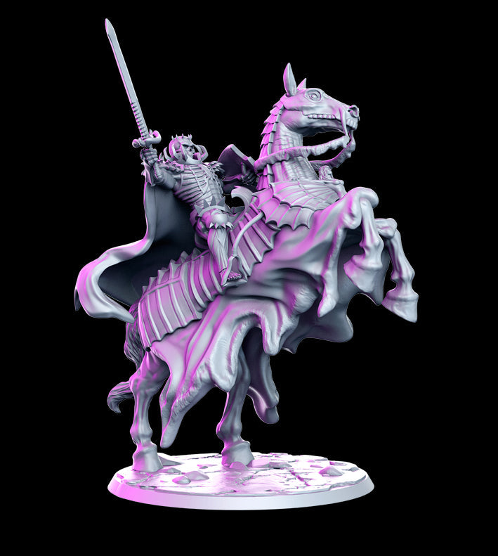 Undead Skrull on Horse | Age of Darkness | Fantasy Miniature | RN Estudio