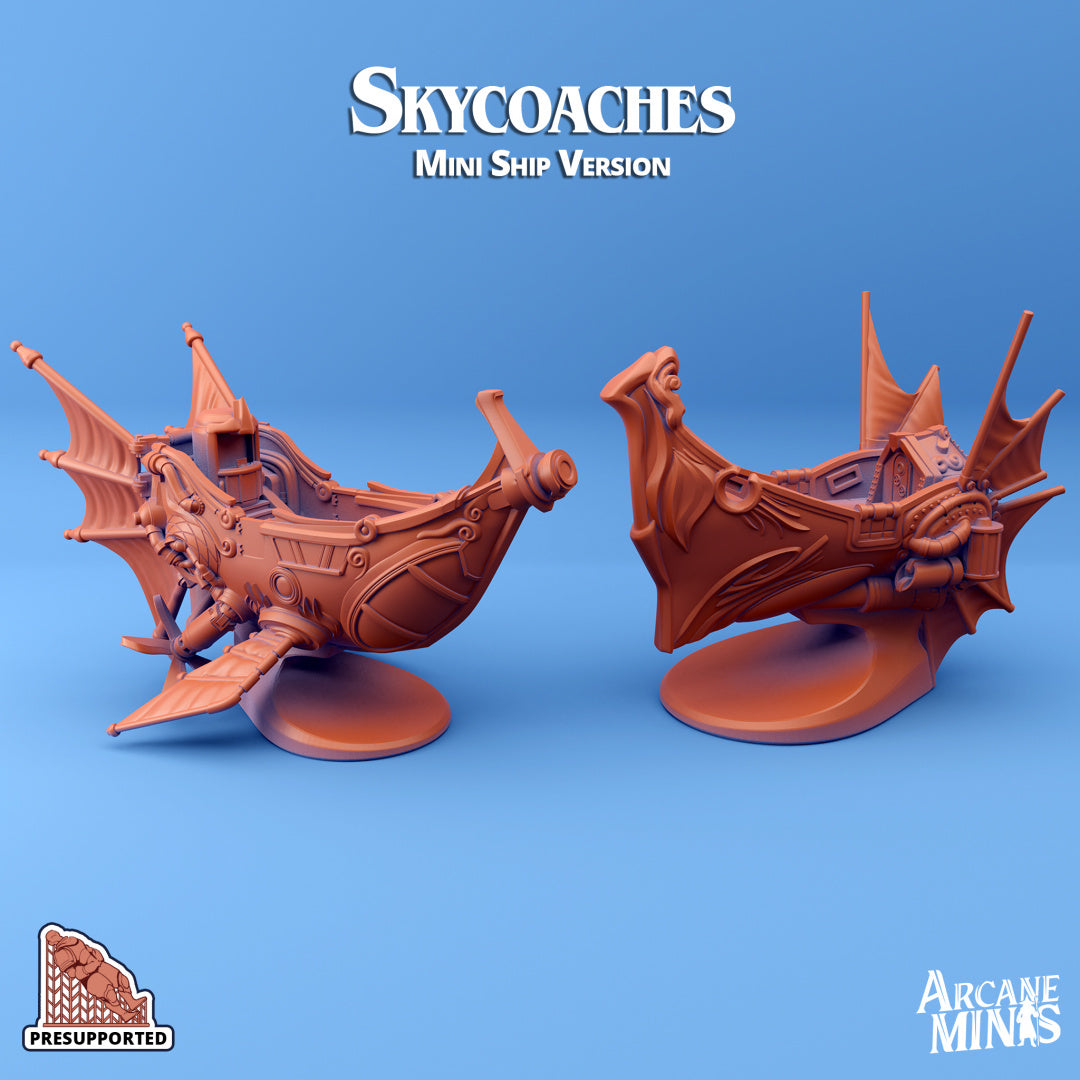 Skycoach Miniatures Airship | Skies of Sordane | Fantasy Miniature | Arcane Minis