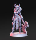 Demonkin Barbarian Soraya | Welcome to the Abyss | Fantasy Miniature | RN Estudio