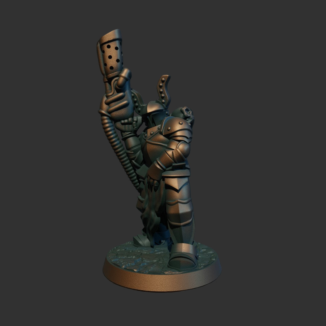 Space Dark Knight with a Flamegun