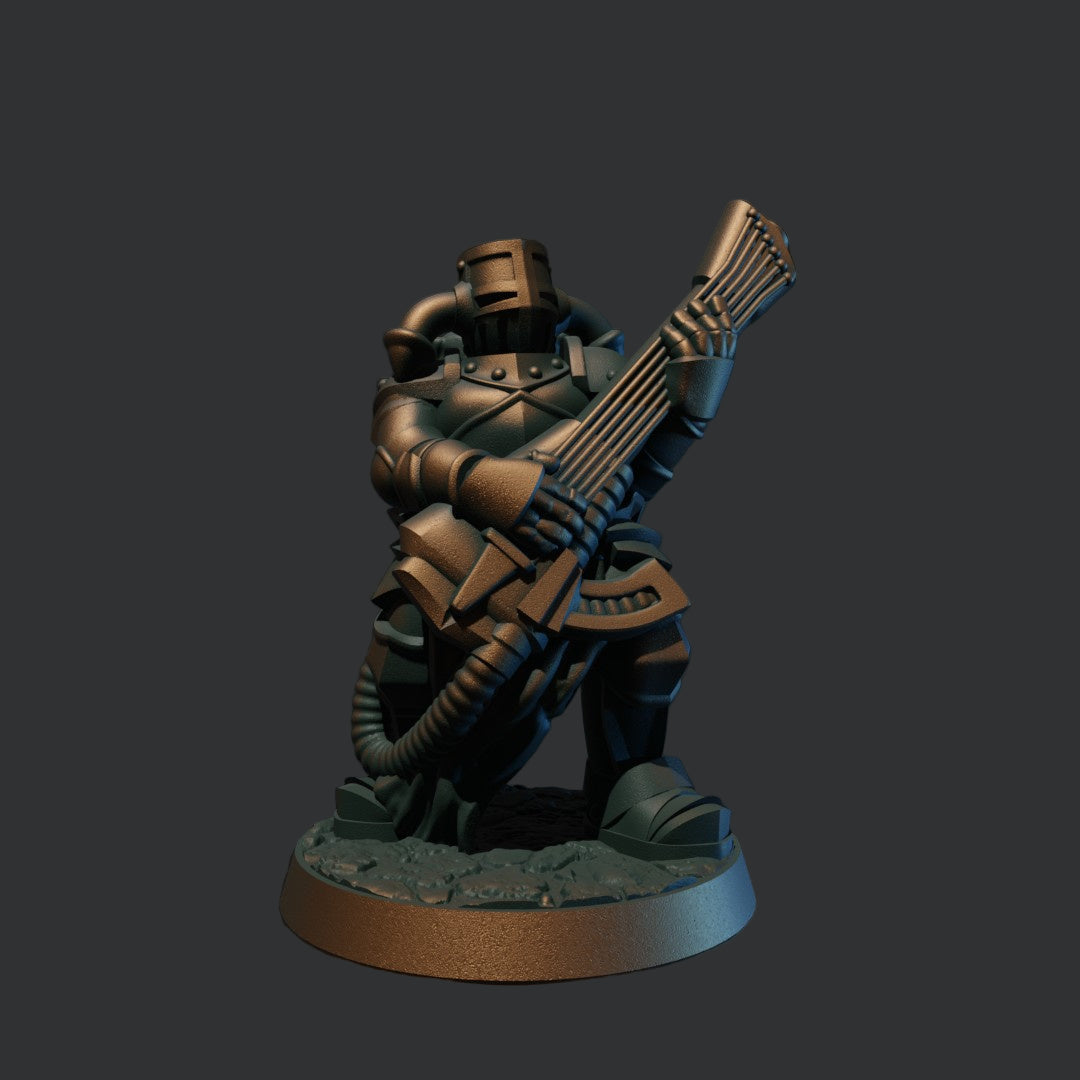 Space Dark Knight with a Guitargun