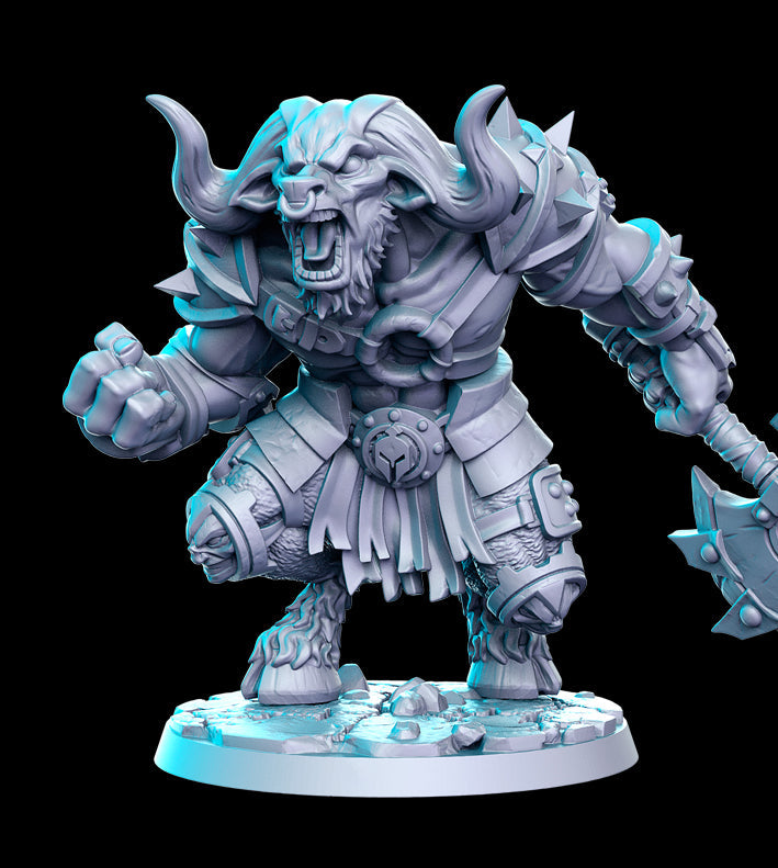 Minotaur Spartaurus | RPG Monsters | Fantasy Miniature | RN Estudio