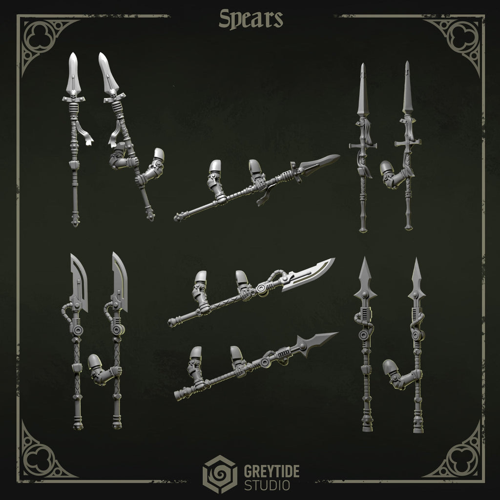 Spears | Eternal Pilgrims | Conversion Bits For 28mm 32mm Sci-fi Marines
