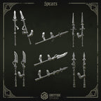 Spears | Eternal Pilgrims | Conversion Bits For 28mm 32mm Sci-fi Marines