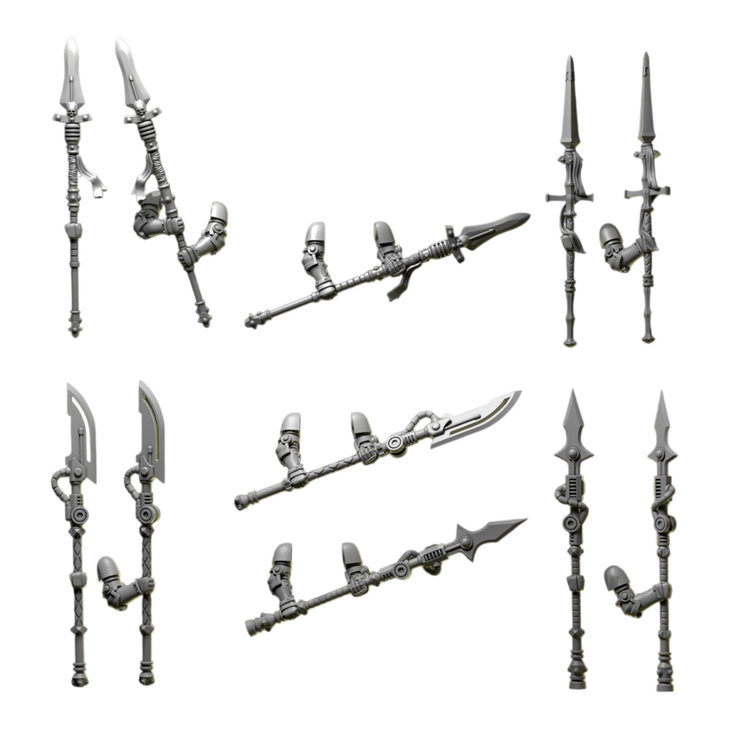 Spears | Eternal Pilgrims | Conversion Bits For 28mm 32mm Sci-fi Marines