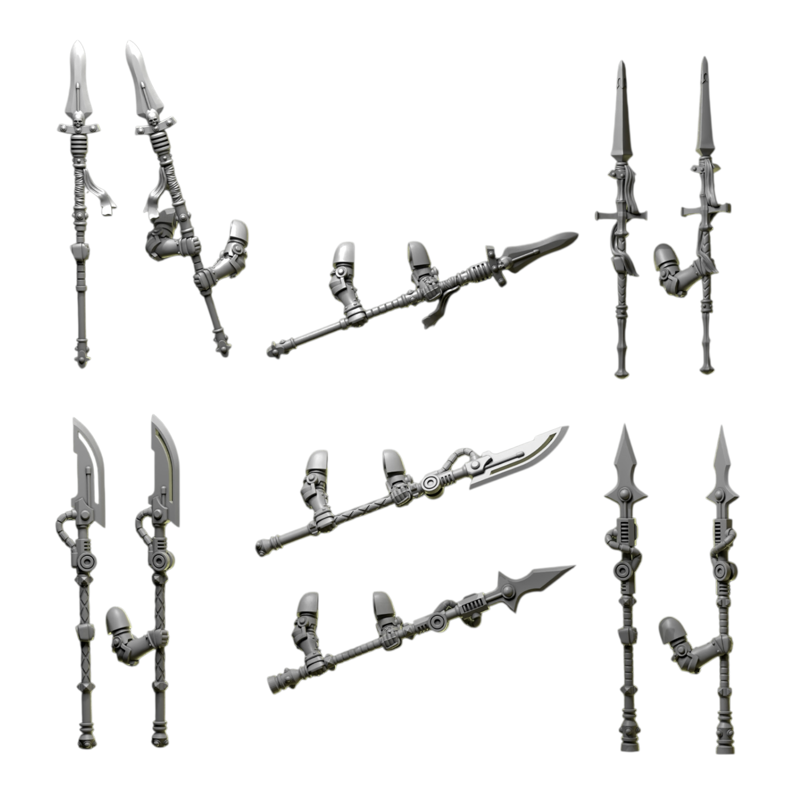Spears | Eternal Pilgrims | Conversion Bits For 28mm 32mm Sci-fi Marines