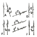 Spears | Eternal Pilgrims | Conversion Bits For 28mm 32mm Sci-fi Marines