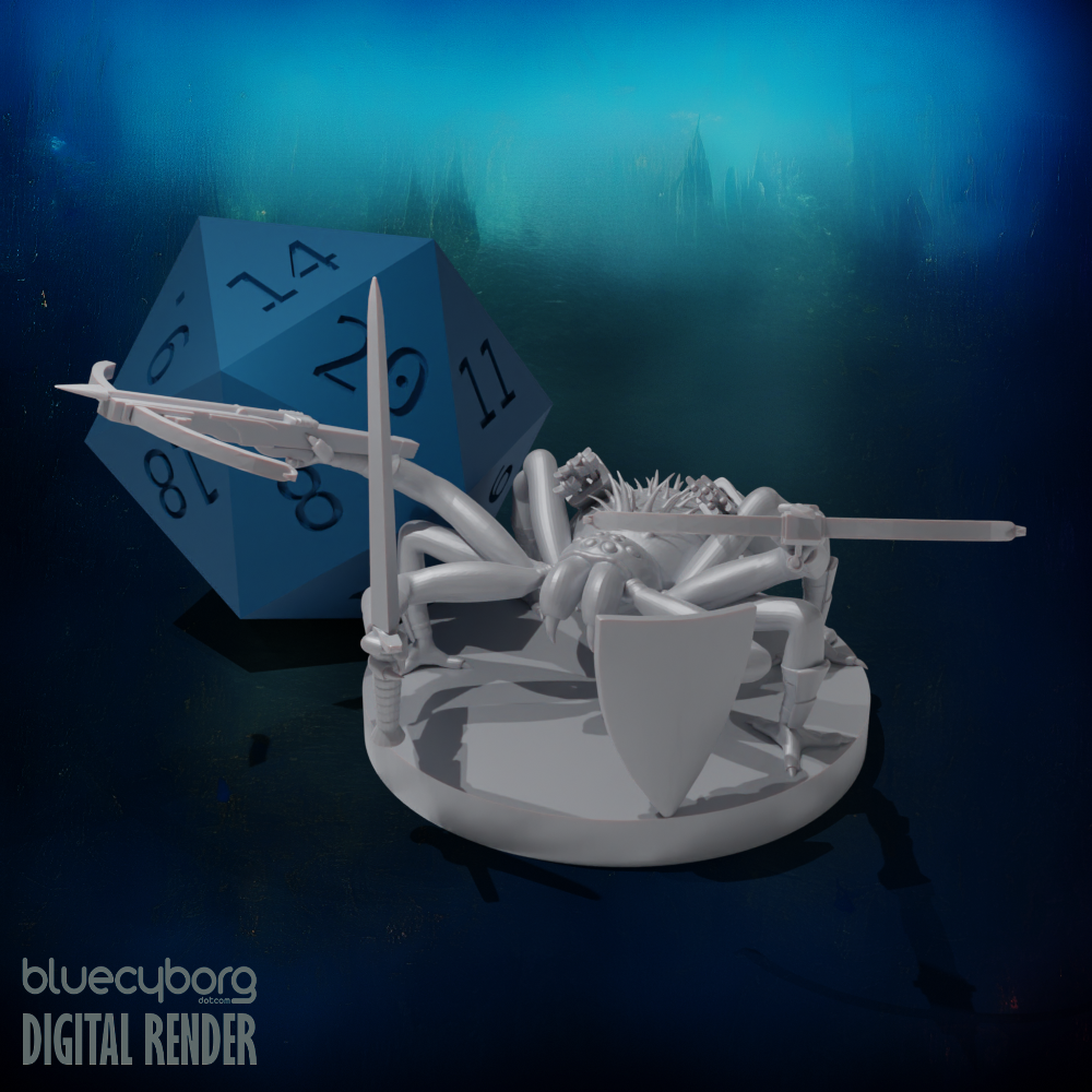 Spider Folk Fighter 28mm Scale Miniature