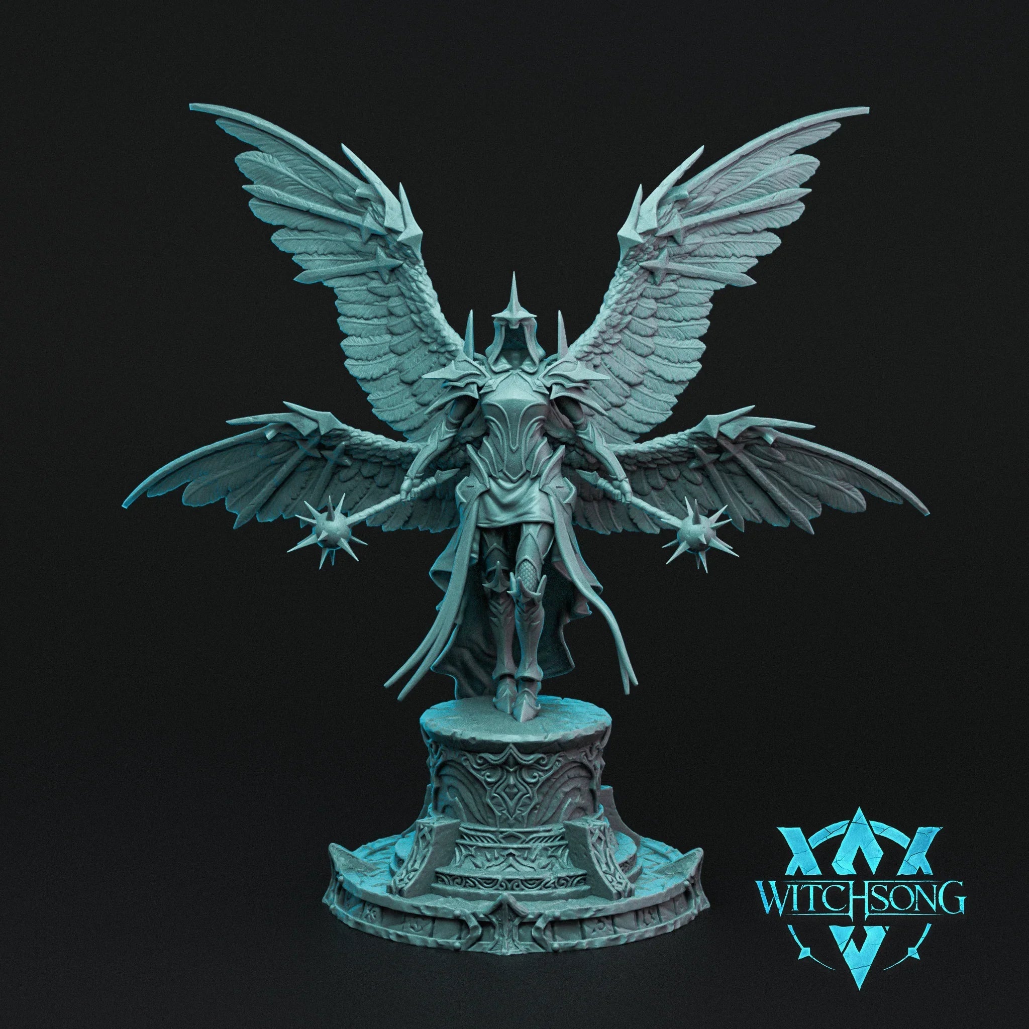Starlight Seraph Ethereal – 12K Resin D&D Celestial Miniature (With Base)