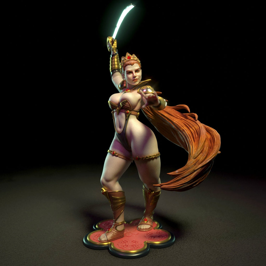 Sword Dancer | Pin-Up Statue Fan Art Miniature Unpainted | Torrida Minis