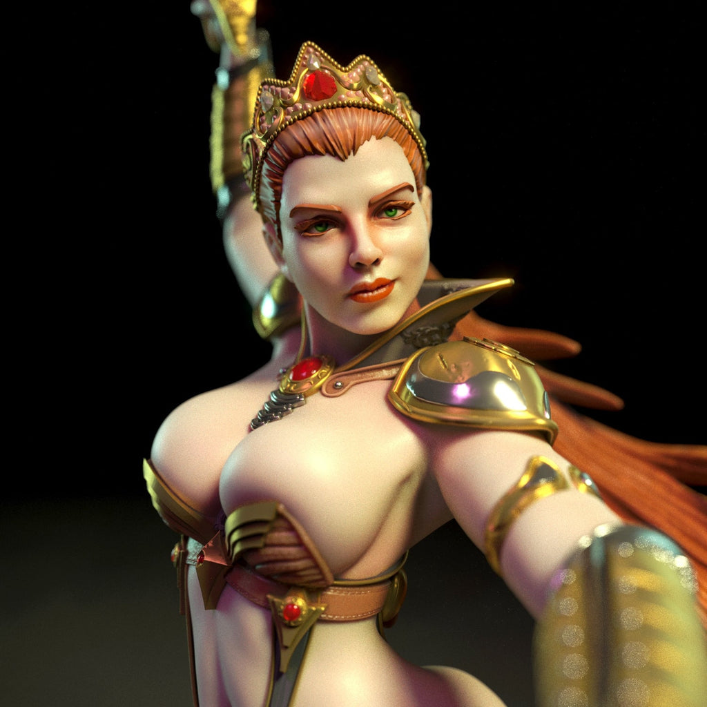 Sword Dancer | Pin-Up Statue Fan Art Miniature Unpainted | Torrida Minis