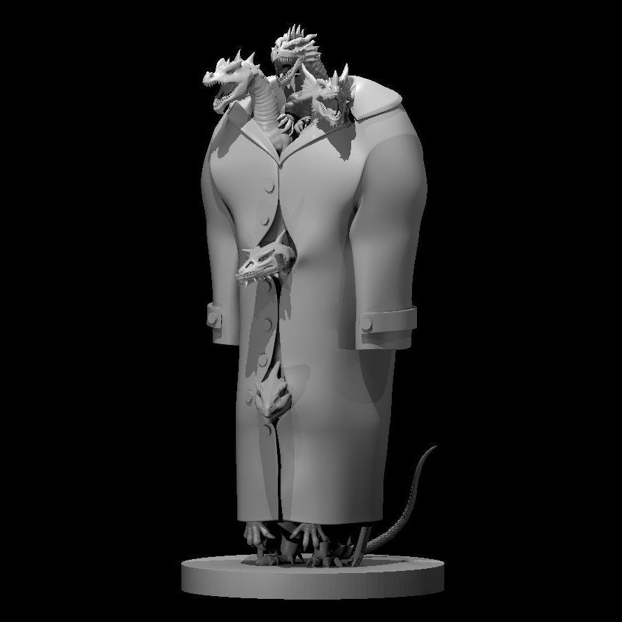 TIAMAT and Totally Not Five Dragons in a Trench Coat 28mm Scale Miniature