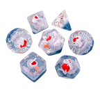 Santa Ducks | Resin Inclusion Dice | 7 Piece Set