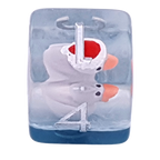 Santa Ducks | Resin Inclusion Dice | 7 Piece Set