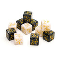16mm D6 Dice Counters | Black & White | 12 Pack