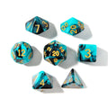 Shadowed Abyss - Acrylic DND Dice Set - 7 Piece Polyhedral