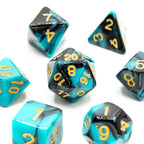 Shadowed Abyss - Acrylic DND Dice Set - 7 Piece Polyhedral
