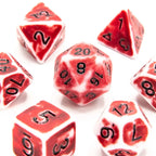 Crimson Relic - Acrylic DND Dice Set - 7 Piece Polyhedral