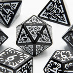 Lunar Ray - Acrylic DND Dice Set - 7 Piece Polyhedral