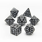 Lunar Ray - Acrylic DND Dice Set - 7 Piece Polyhedral