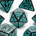 Emerald Ray - Acrylic DND Dice Set - 7 Piece Polyhedral