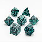 Emerald Ray - Acrylic DND Dice Set - 7 Piece Polyhedral