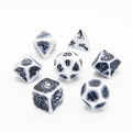 Faded Glory Grey - Acrylic DND Dice Set - 7 Piece Polyhedral