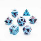 Faded Glory Teal - Acrylic DND Dice Set - 7 Piece Polyhedral