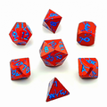 Frostfire Scar | Solid Metal Dice | 7 Piece Set
