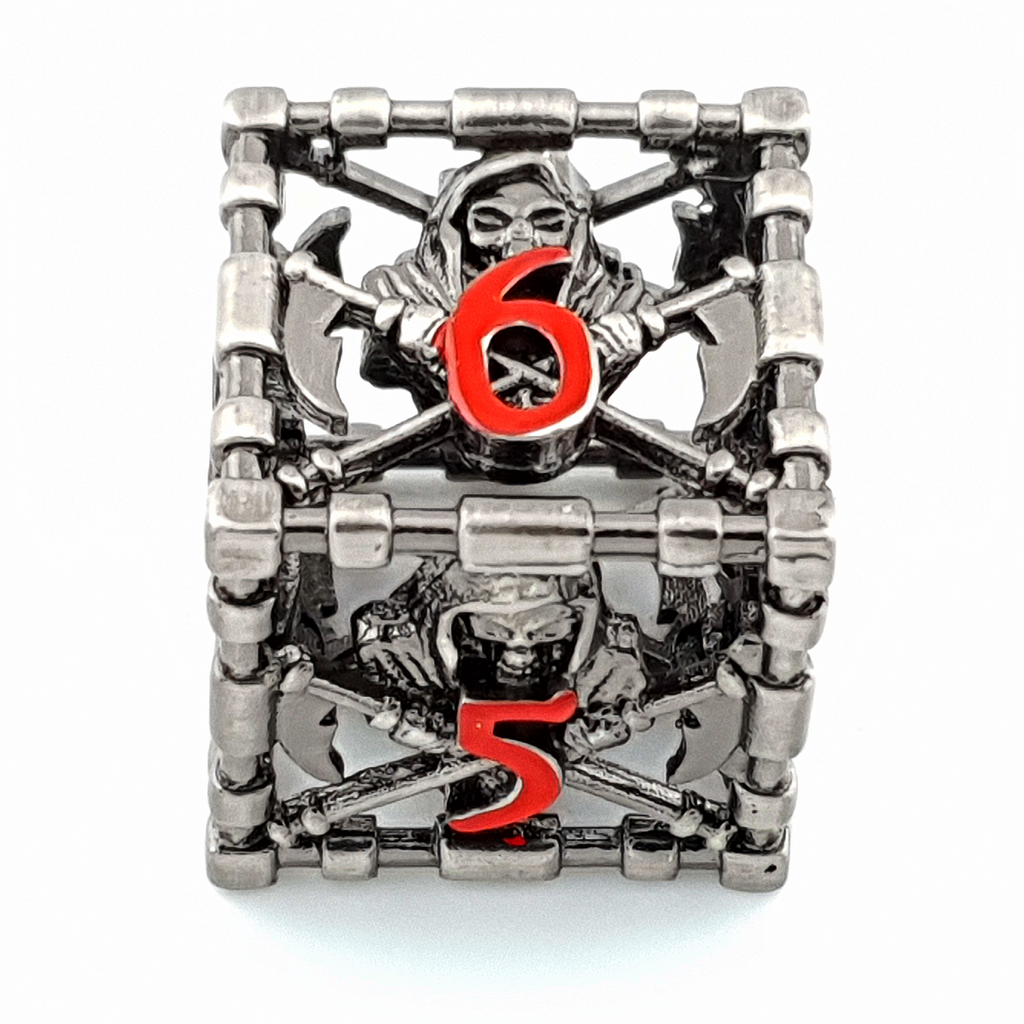 Death's Whisper | Hollow Metal Dice | 7 Piece Set