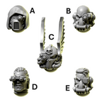 Tactical Heads & Helmets Pack 2 | Eternal Pilgrims | Conversion Bits For 28mm 32mm Sci-fi Marines