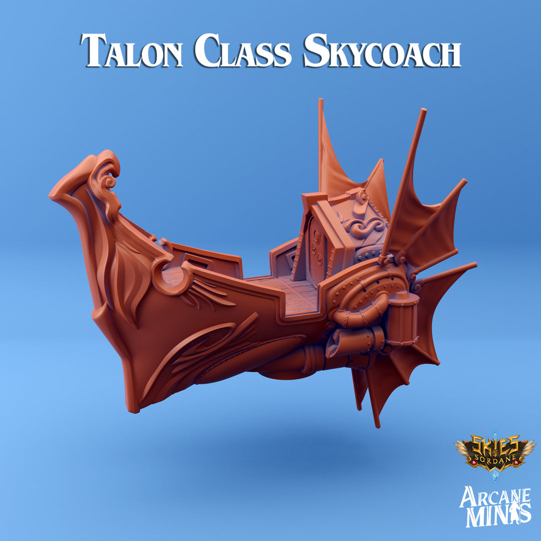 Talon Class Skycoach Airship | Skies of Sordane | Fantasy Miniature | Arcane Minis