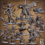 The Demon King's Spawn Miniatures (Full Set) | Fantasy D&D Miniature | Artisan Guild