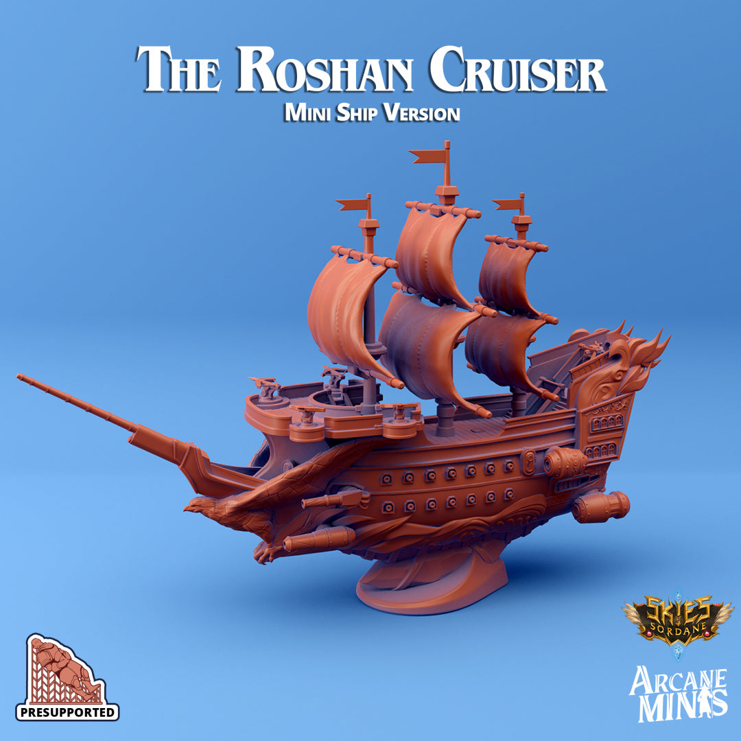 The Roshan Cruiser | Skies of Sordane | Fantasy Miniature | Arcane Minis