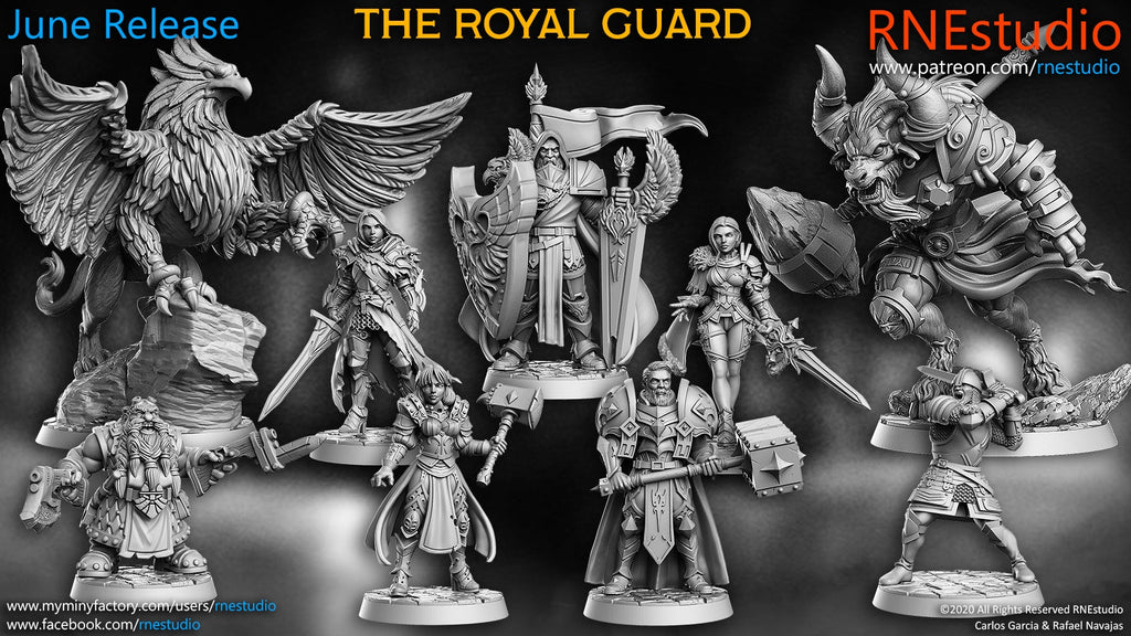 The Royal Guard Miniatures | Fantasy Miniature | RN Estudio