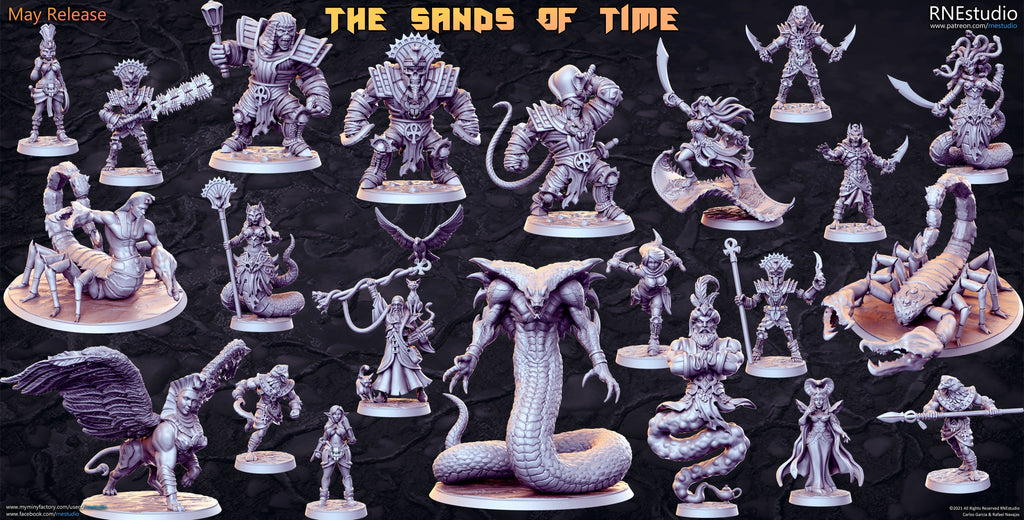 The Sands of Time Miniatures (Full Set) | Fantasy Miniature | RN Estudio